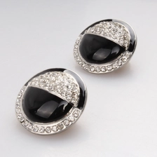 China Bling Bling Rhinestones Crystal Fireball Disco Ball Ball Stud Earrings Stainless Steel Bead Earrings manufacturer