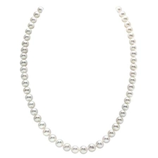 الصين China Supplier 14K Gold Round White Freshwater Cultured Pearl Necklace for Women الصانع
