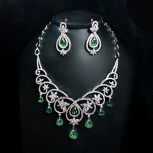 China China fashion costume diamond cubic zirconia jewelry set manufacturer in China manufacturer