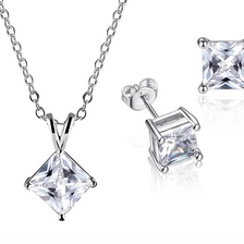 China China wholesale earrings necklace jewelry women 925 sterling silver jewelry set manufacturer