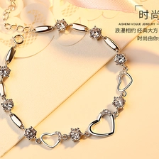 China Elegant 925 Silver High Polish Bracelet for Woman Christmas Gift manufacturer