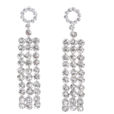 China Fashion Jewelry Alloy Silver Plated Long Drop Earring Women Accessories 2018 wholesale Hot selling items manufacturer