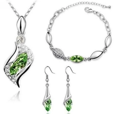 China Fashion Lady Drop Crystal Rhinestone Jewelry Set Wholesale in China manufacturer