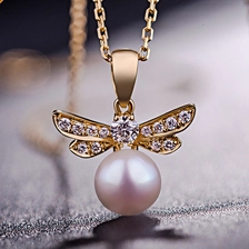 China Fashion design 925 Sterling Silver pendant necklace pearl jewelry wholesale in China manufacturer
