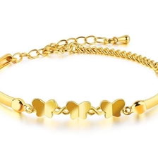 China Fashionable  Jewelry Copper 18k Gold Color Plain Bracelet Manufacturer China manufacturer