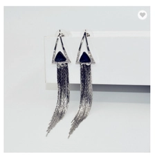 China Long Charming Earring for Womens /Girls Vintage Triangle Tassel Stud Earrings Faux Suede Fabri Dangling Hangings Earrings manufacturer
