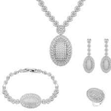 China Wholesale 18k gold plated jewelry dubai women wedding bridal jewelry set manufacturer