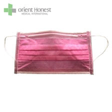 Cina typeIIR warna pink pengait telinga sekali pakai masker wajah non woven BFE> 99% kualitas tinggi pabrikan