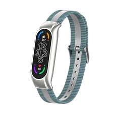 Cina Cbxm7-13 mimetico riflettente in tela in tela in tela cinturino da orologio per xiaomi mi banda 7 6 5 produttore