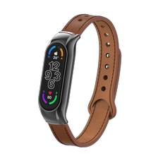 Cina CBXM7-19 Prodotti di tendenza Orologio da polso Cinghia in pelle per Xiaomi Mi Band 7 Smartwatch produttore