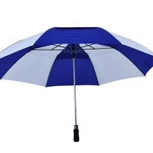 China 2 Fold windproof gentalman double layer golf umbrella with EVA hanlde manufacturer