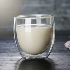 China 8 Ounce Double Wall Coffee Cup 250ml Clear Glass Double-Wall Insulated Glasses manufacturer