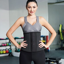 China 3 hook Latex Waist Trainer 25 Steel Boned Corset manufacturer