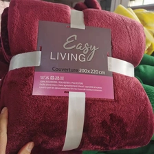 China Klaar voor verzending Soft Coral Fleece Deken Op voorraad fabrikant