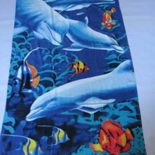 China Reactive printing microfiber beach towel manufacturer