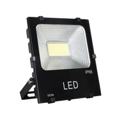 China 100W Aluminium COB Schwarz LED Fluter BK Stil mit 120 Grad Abstrahlwinkel Hersteller