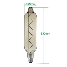 Cina XXL dimensioni Tubular T75 lampadine a LED dorate 7W, GU10 Faretto LED produttore porcellana, Cina Lampadina a filamento LED gigante fabbricante produttore