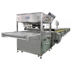 Chine automatic cake donuts coated chocolate making machine chocolate enrobing machine for sale fabricant
