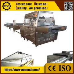 China chocolate cooling tunnel company, 600mm chocolate coat machine supplier manufacturer
