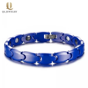 Cina Braccialetto in ceramica da donna a basso prezzo e uomo con cinturino in ceramica ad alta tecnologia con ematiti e magneti Inlay Cina Produttore produttore