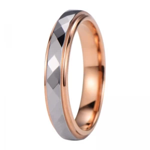 Cina Newest Design 6mm Domed Faceted and High Polished Tungsten Carbide Ring Men's Wedding Bands Tungsten Faceted Ring China Manufacturer - COPY - wn841b produttore