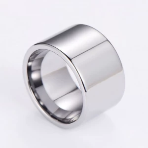 Cina Fand nuziali di tungsteno di tungsteno da uomo alto 14 mm alte pipa da 14 mm tagliato in carbone in carbone di tungsteno extra largo produttore