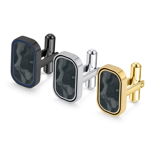 China Minimalist Forged Carbon Fiber Cufflinks – Titanium Steel Camouflage French Cufflinks for Men China Manufacturer manufacturer