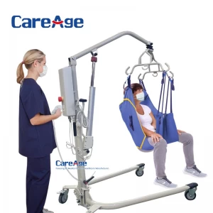 China Chinese medical manufacturer portable hoyer transfer lift equipment electric patient lifting crane for disabled manufacturer