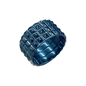 China Wholesale Pyramid-Cut Zirconia Ceramic Rings for Fashion Jewelry & Watch Accessories manufacturer