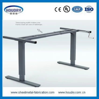 Çin Benefits of a stand up hand crank adjustable desk üretici firma
