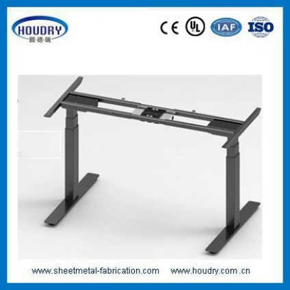 China High load Ergonomic Manual height adjustable office desk with metal frame fabricante