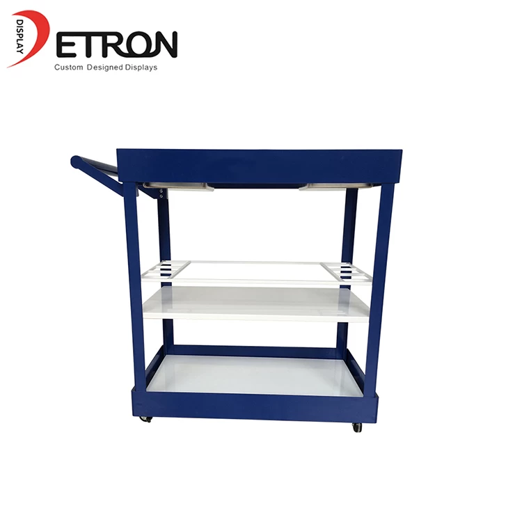 China China Factory OEM custom metal drink food service dining trolley with wheel manufacturer