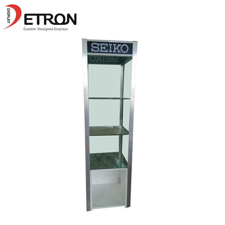 China China factory OEM metal flooring glass display cabinet for watch manufacturer