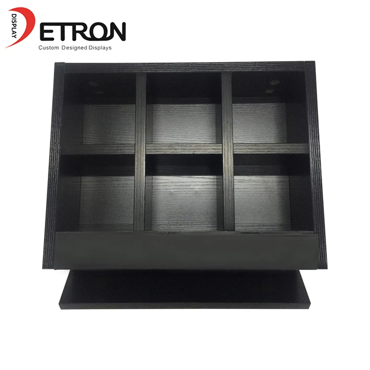 China China factory OEM customized wooden countertop chocolate product display stand manufacturer
