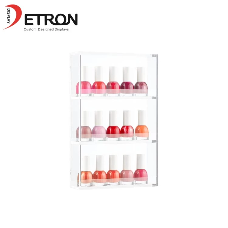 China Custom clear acrylic display rack nail polish display stand manufacturer
