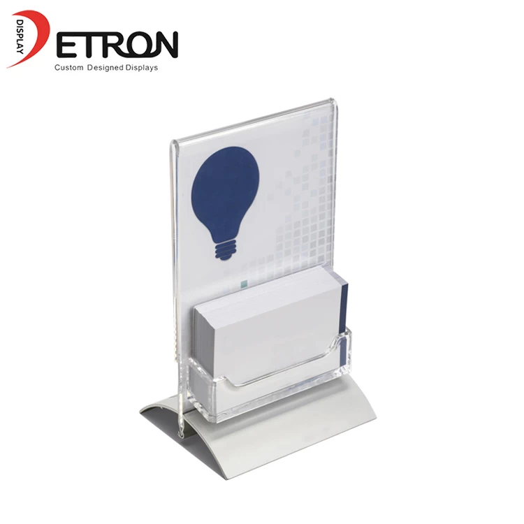 China Customized T-shape clear acrylic flyer card display holder for business card manufacturer