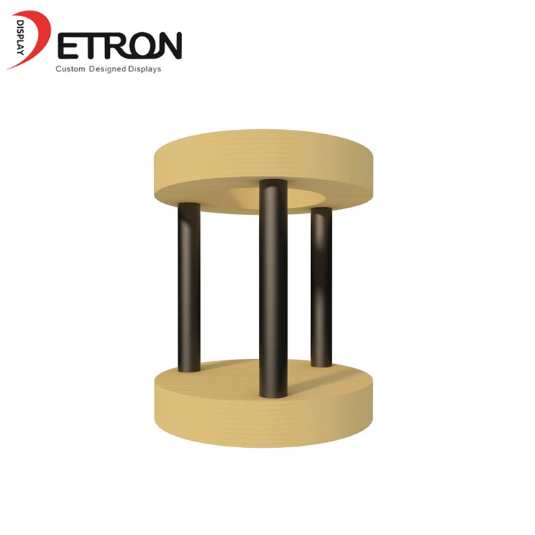 China Customized bamboo wooden counter display stand for speaker manufacturer