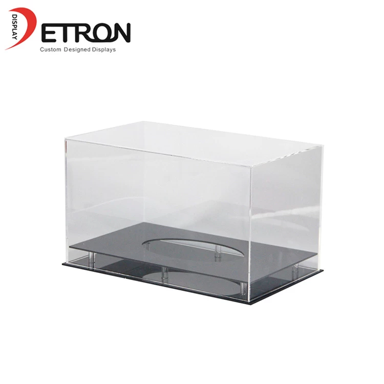 China Customized countertop clear acrylic display box for football manufacturer