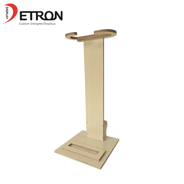 China Customized floor standing wooden display shelves for skateboard manufacturer