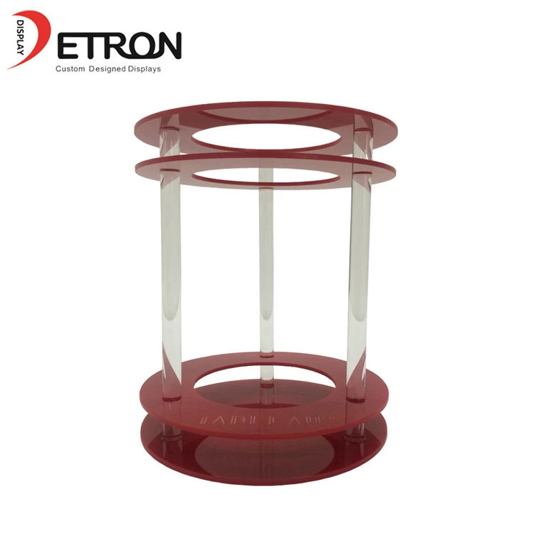 China Customized red acrylic countertop speaker small display stand manufacturer