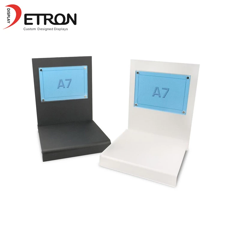 China Customized white or black acrylic a7 paper small display stand manufacturer