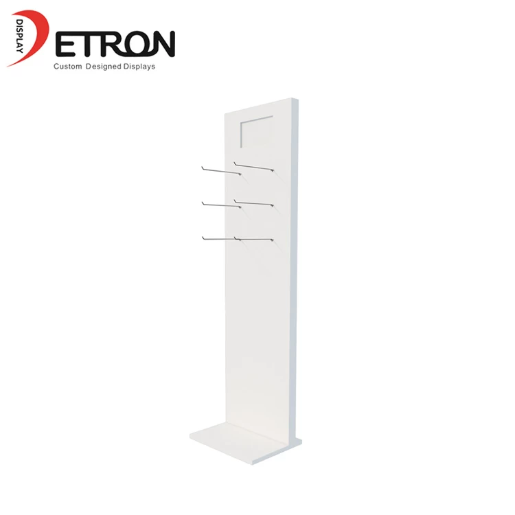 China Double sided floor standing metal belt display fixture with lcd screen manufacturer