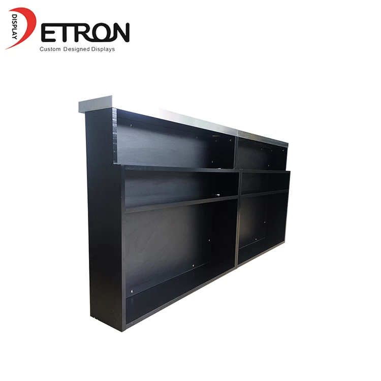 China High quality customized black wood wine bar display cabinet manufacturer