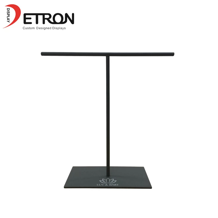 China Metal OEM countertop T-shaped retail jewelry necklace display stand manufacturer
