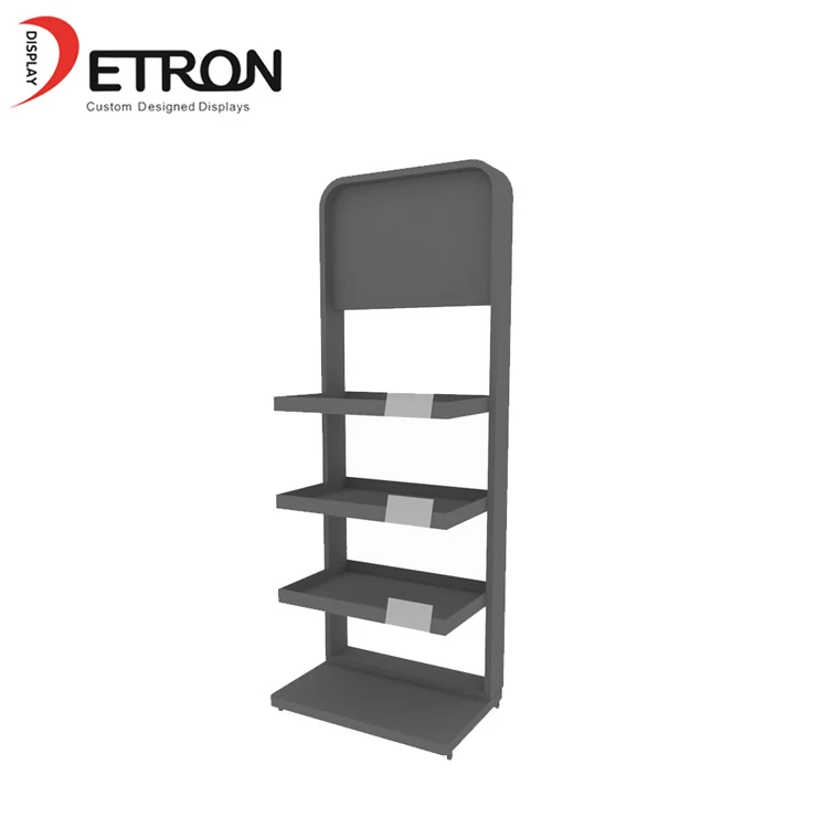 China Metal flooring 3 tiered slatwall vacuum bottle display fixture for store manufacturer