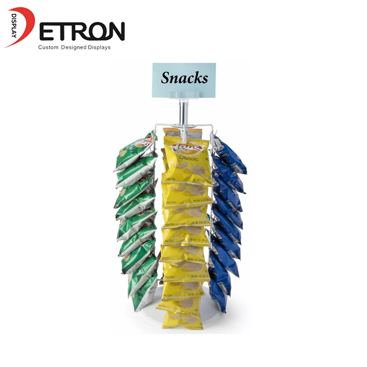 China Metal wire countertop snack rotating display stand manufacturer