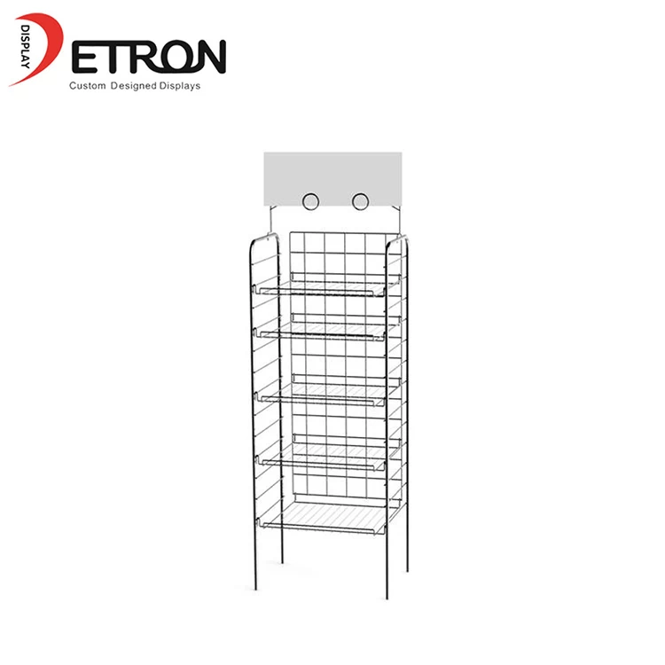 China Multi-layer metal wire flooring merchandise display fixture for supermarket manufacturer