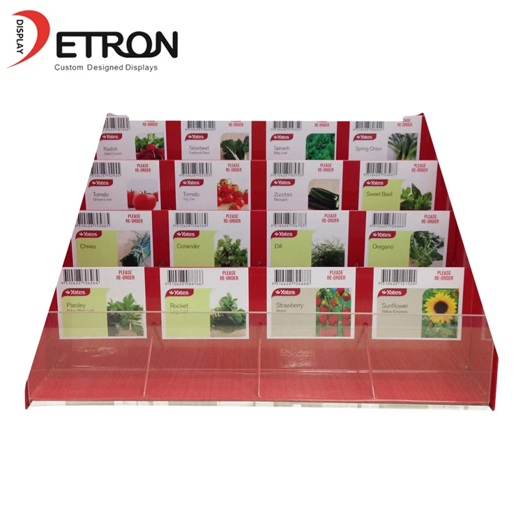 China Multilayer metal countertop small display rack for seed manufacturer