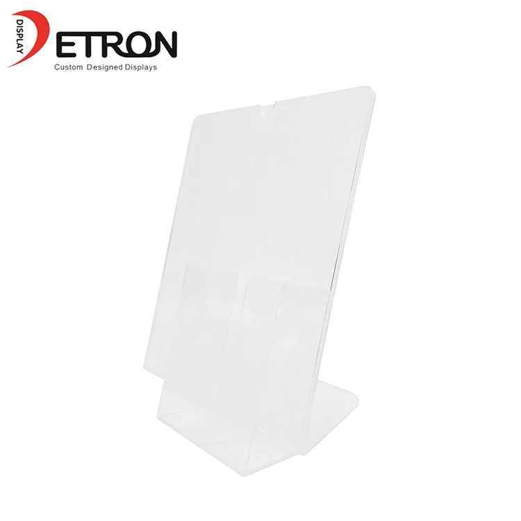 China New Arrival customized desktop clear acrylic flyer business card display stand manufacturer