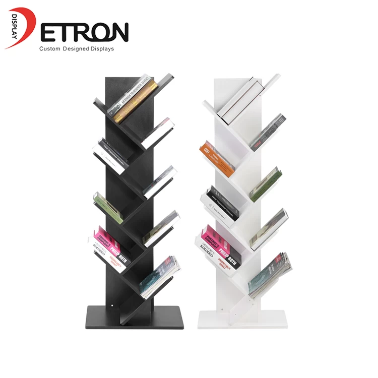 China New Design 8 tiers wooden countertop bookshelf display stand for books or CDs manufacturer